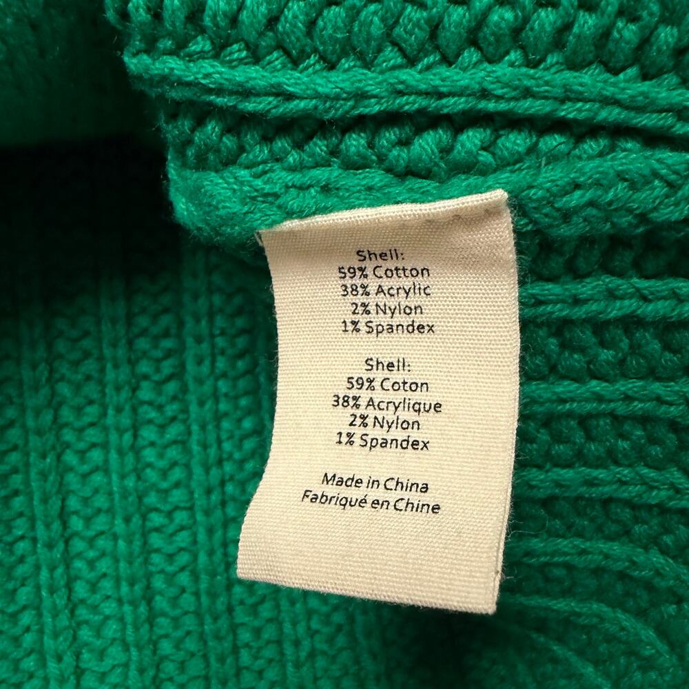 NWT L'Agence Delilah Crop Textured Cardigan Kelly Green Gold Knot Size Small - Picture 7 of 8